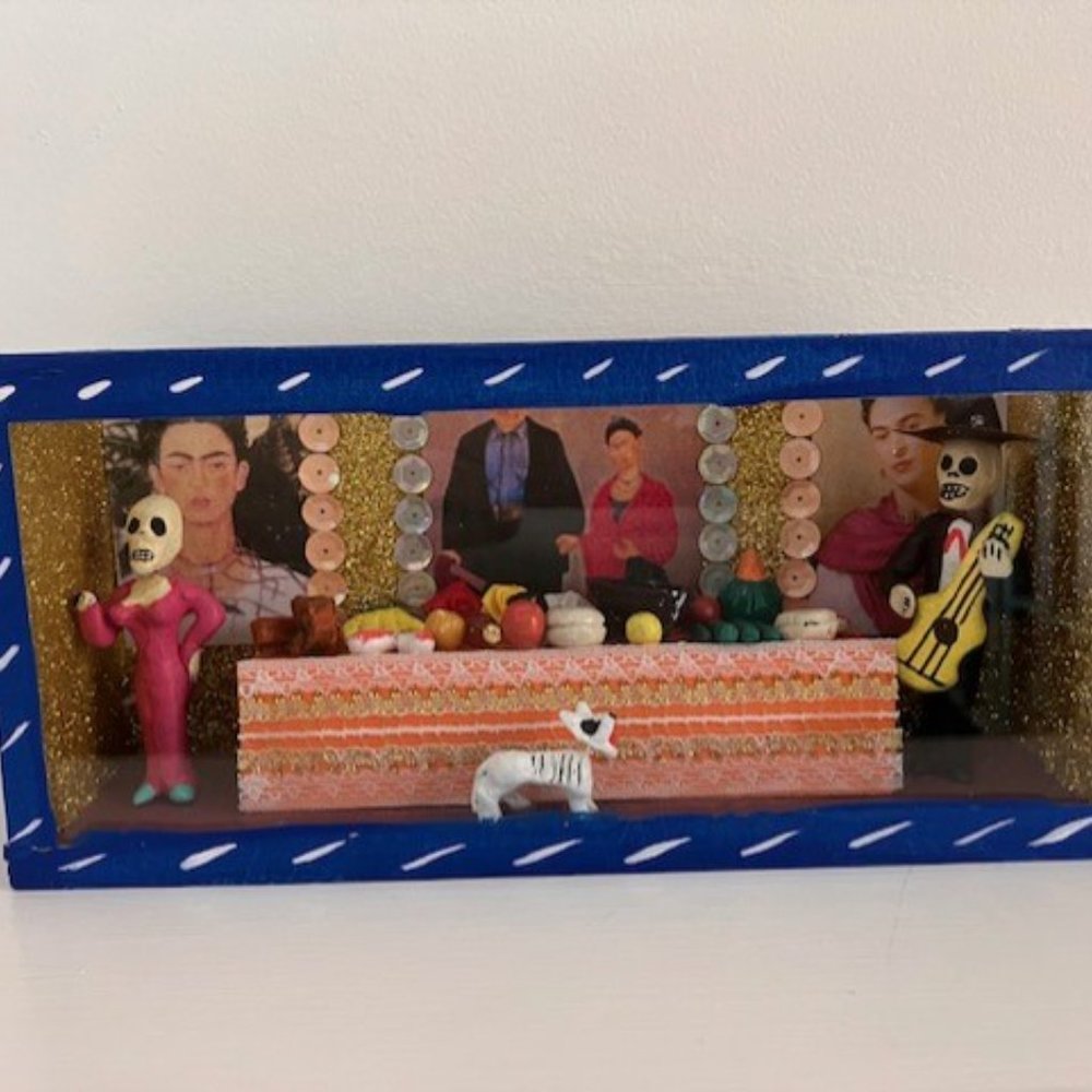 Handcrafted Diorama 'Day of the Dead' Frida Kahlo and Diego Rivera - Picture 2 of 8